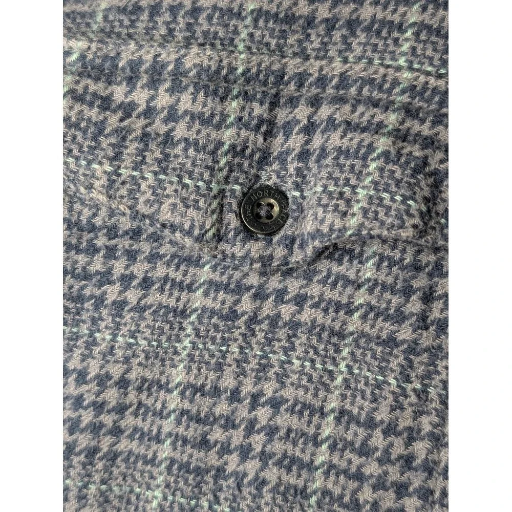 The North Face Mens 100% Cotton Flannel Shirt Micro‎ Check Purple/ Blue Small